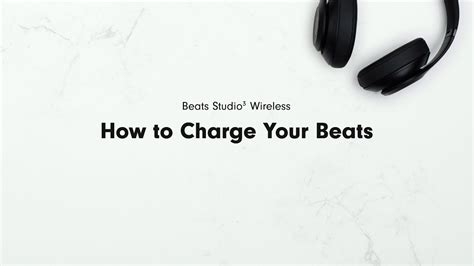 How To Charge Your Beats Beats Studio3 Wireless Youtube