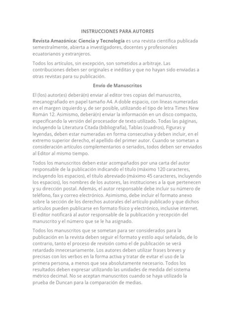 0 Instrucciones Para La Redaccion De Informes Pdf Sumario