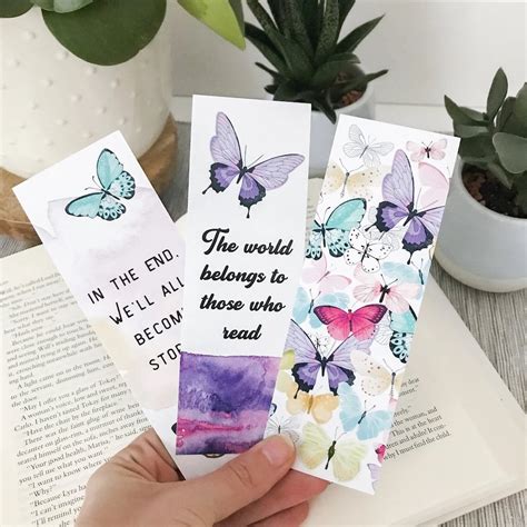 Butterfly Bookmarks Printable On Book Street