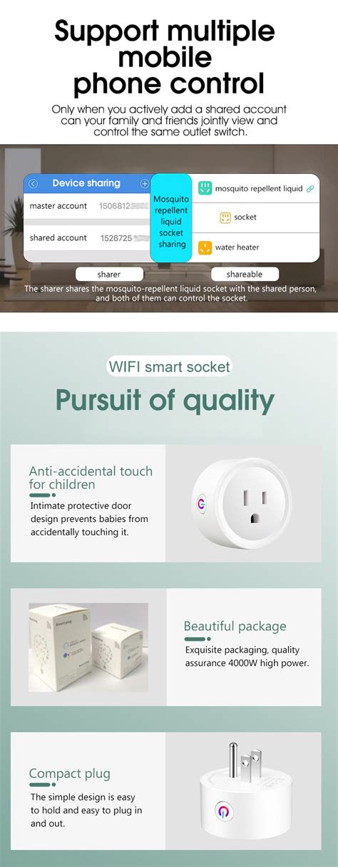 Tuya Wifi Smart Socket Voice Control Mobile Phone Remote Smart Plug Au