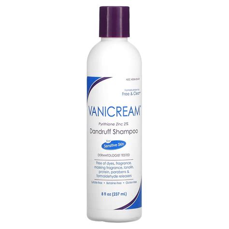 Vanicream Dandruff Shampoo For Sensitive Skin 8 Fl Oz 237 Ml