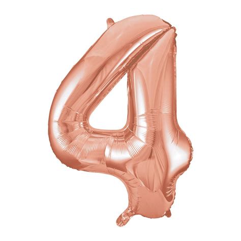 Large Rose Gold Number Foil Balloon Doolins