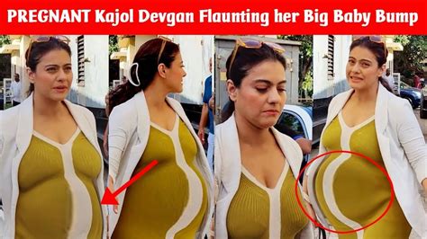 Rd Time Pregnant Kajol Devgan Flaunts Her Baby Bump In Last Media