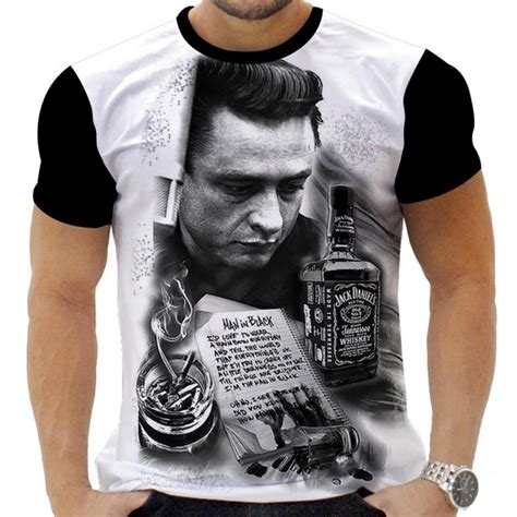 Camiseta Camisa Personalizada Rock Clássico Johnny Cash 12 Elo7