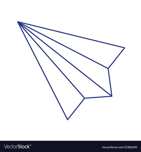 Isolated origami paperplane design Royalty Free Vector Image