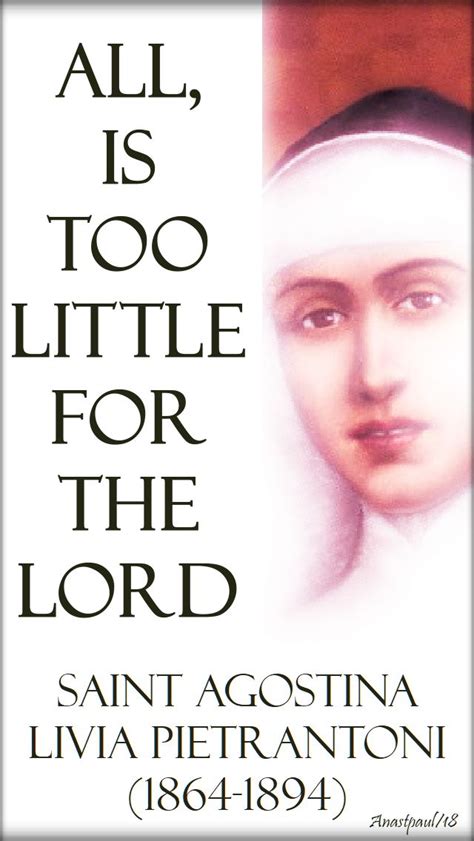 Quote Of The Day 13 November The Memorial Of St Agostina Livia