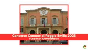 Concorso Comune Di Reggio Emilia Funzionari Amministrativi