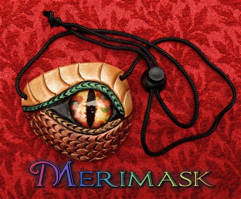 Bronze Dragon Eye Patch Handmade Carved Leather Eye By Merimask