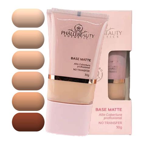 Phallebeauty Base Matte Alta Cobertura Kit C 24 UND Distribuidora