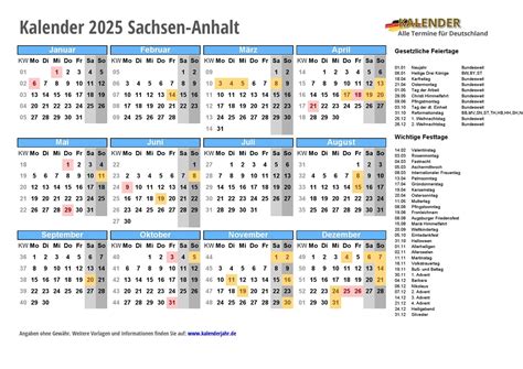 Feiertage In Sachsen-Anhalt 2025: Ein Überblick - Kalender Erstellen 2025