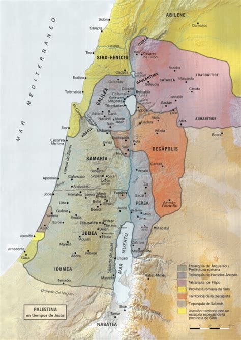 Descubre El Mapa De Palestina En La Poca De Jes S Una Mirada