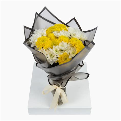 20 White & Yellow Chrysanthemums - Local Florist Istanbul - Send Flower ...