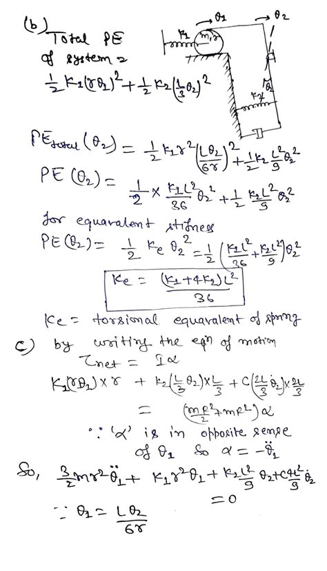 Solved In The System Shown Below A Uniform Disk Mass M Radius R Course Hero