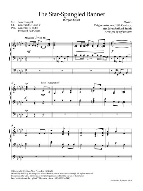 The Star Spangled Banner Instrumental Lifeway Worship Arr Jeffery Bennett Praisecharts