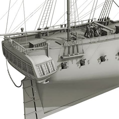 Hms Cerberus British Frigate 3d Model