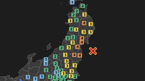 日本福島外海發生「規模6強震」 東北3縣最大震度4