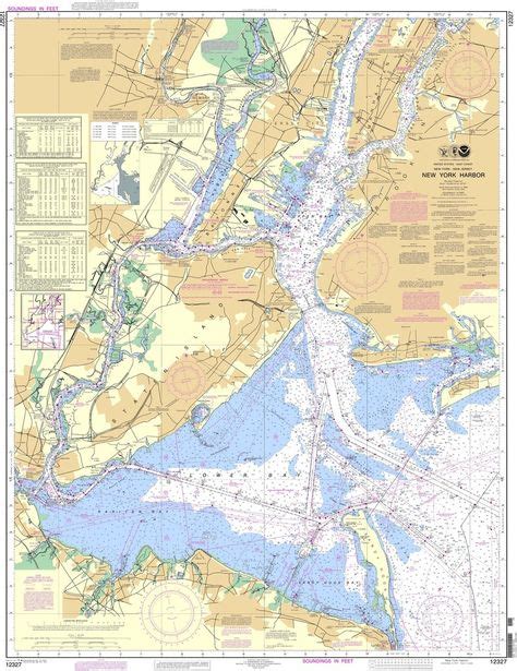 NOAA Nautical Chart 12327: New York Harbor in 2019 | Nautical chart ...