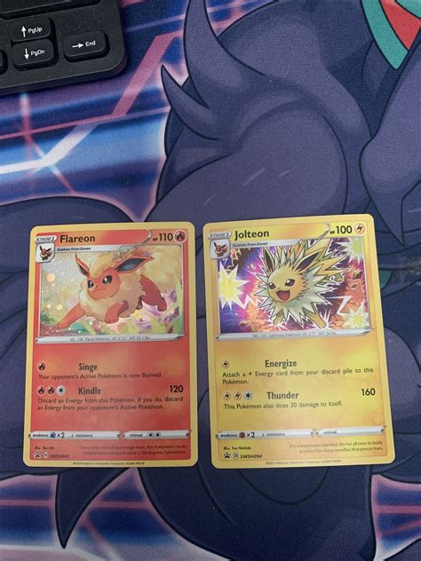 Mavin | Pokemon Card Flareon SWSH041 Black Star Promo & Jolteon SWSH094