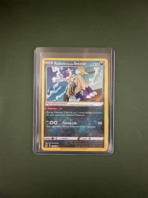 Radiant Hisuian Sneasler Pokemon TCG Lost Origin 123 196 Radiant