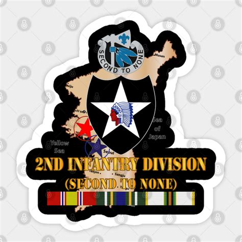 Korea Map 2nd Infantry Div Second To None W SVC Service Sticker