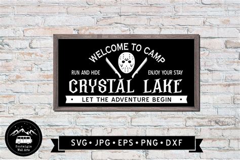 Welcome To Camp Crystal Lake Svg Funny Halloween Sign Friday Etsy