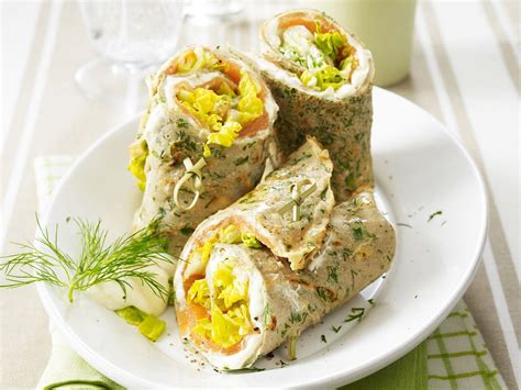 Kr Uter Buchweizen Wraps Mit Ger Uchertem Lachs Rezept Lecker