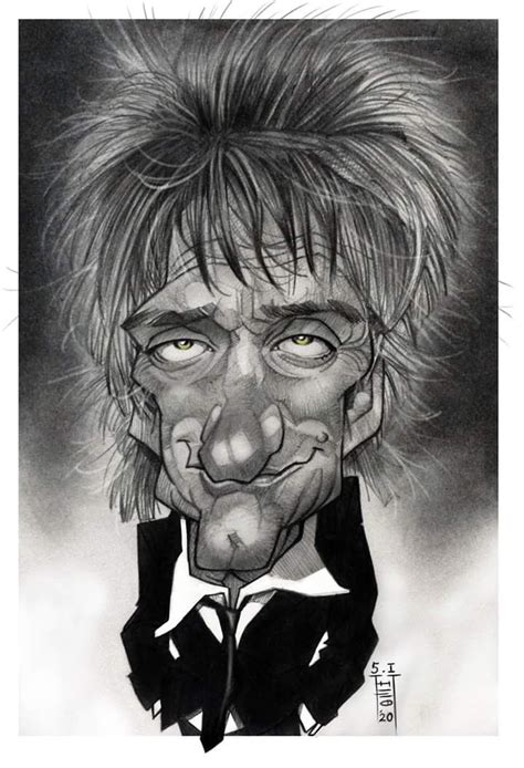 Rod Stewart Caricature Rodstewart Celebrity Drawings Funny Art