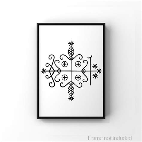 Veve Papa Legba Voodoo Lwa Symbol Print Loa Sigil New Orleans Etsy France