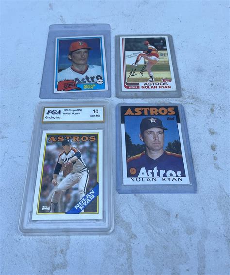 Four Vintage Astros Nolan Ryan Topps Baseball Cards Topps