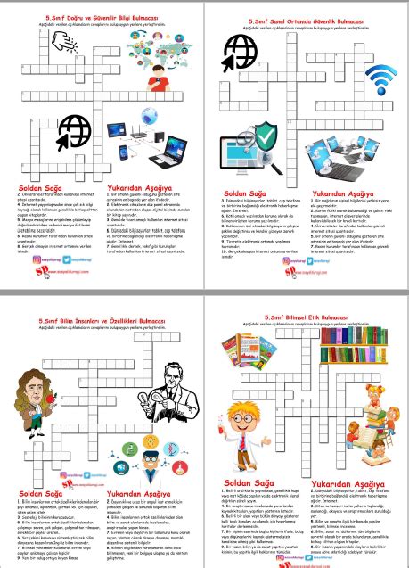 5 Sınıf Bilim Teknoloji ve Toplum Ünitesi Toplu Bulmaca Kitapçığı