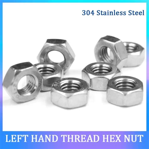 Left Hand Thread Hex Nut Stainless Steel Reverse Thread Nuts M M