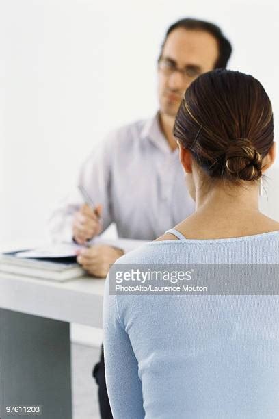 262 Person Behind Desk On White Stock Photos High Res Pictures And