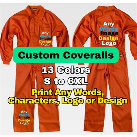 Custom Orange Prison Uniform, Personalized Coveralls, Women's Coveralls ...