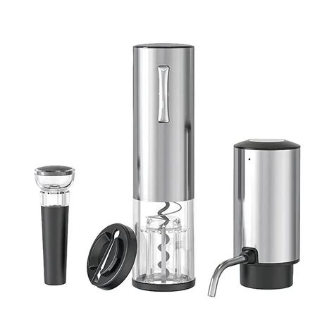 New 2023 T One Touch Electric Wine Aerator Pourer Corkscrew Bottle Opener Kit Automatic