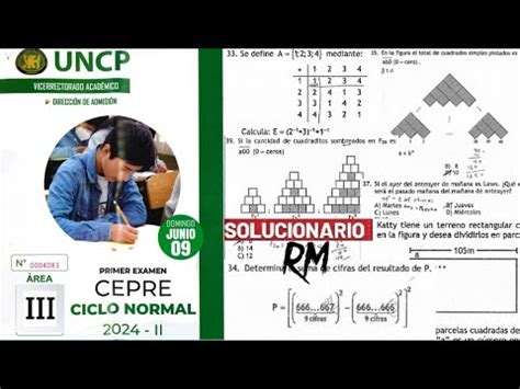 SOLUCIONARIO 1 EXAMEN CEPRE UNCP ÁREA III B CICLO NORMAL 2024 II 09