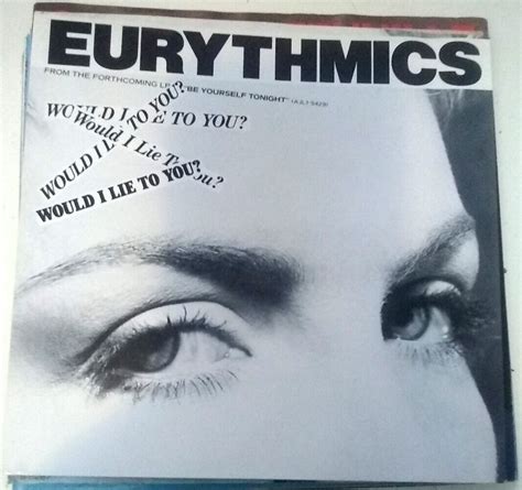 Eurythmics Would I Lie To You Rca Picture Sleeve Only Ebay