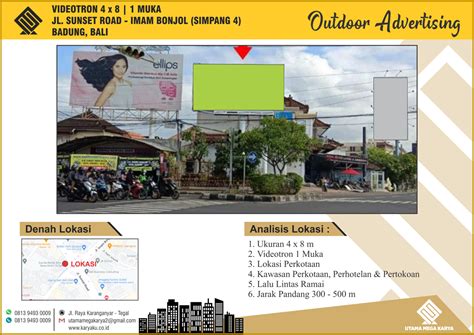 Sewa Titik Videotron Di Bali Jl Sunset Road Imam Bonol Simpang 4