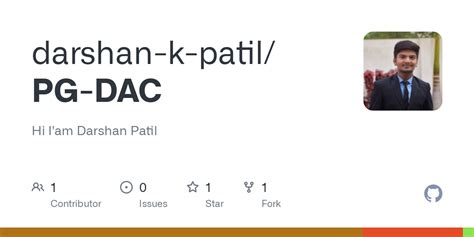 Github Darshan K Patil Pg Dac Hi I Am Darshan Patil