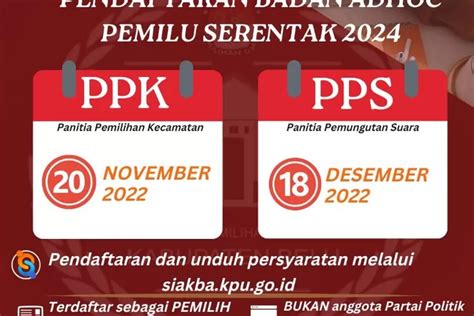 Pendaftaran Ppk Pemilu 2024 Sudah Dibuka Pelamar Wajib Siapkan Dokumen