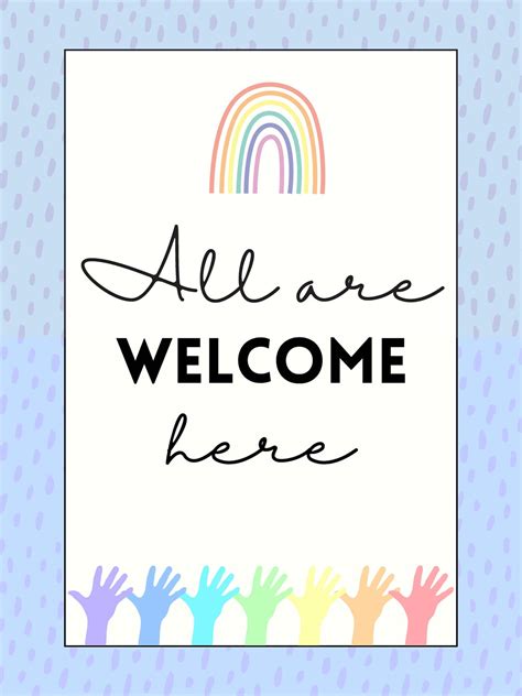 All Are Welcome Here Poster - Etsy