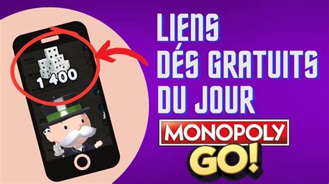 Lien dés gratuit Monopoly Go 29 février 2024 alucare fr YouTube