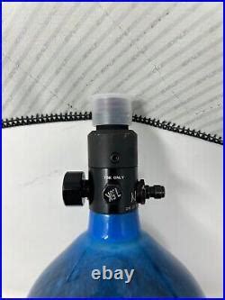 Ninja SL2 77 4500 Carbon Fiber HPA Tank With Standard Regulator Blue White