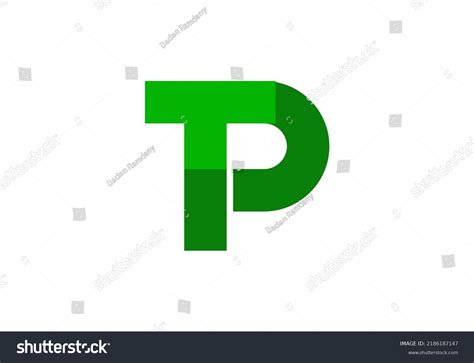 initials letter tp logo simple design stock vector royalty