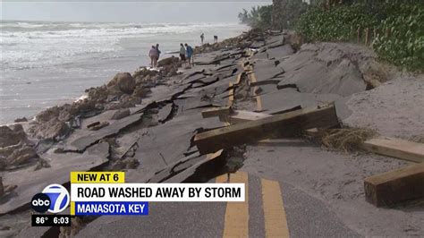 Manasota Key Road Washed Away By Idalia Youtube