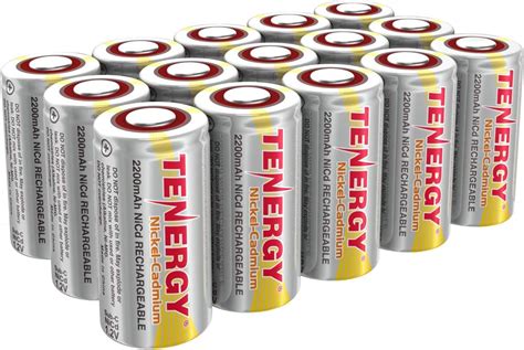 Amazon Tenergy Subc Mah Nicd Flat Top Rechargeable Battery No