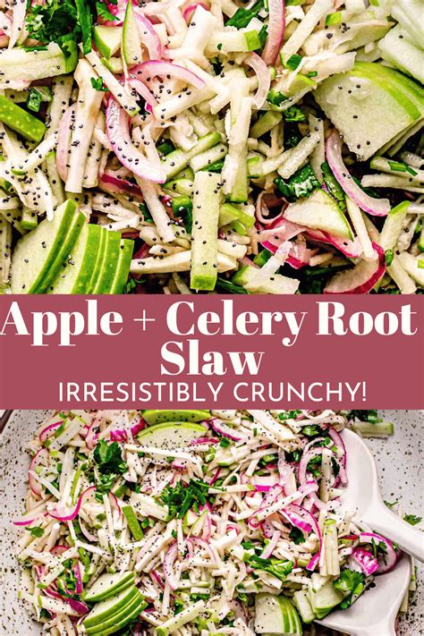 Apple Celery Root Slaw Healthy Thanksgiving Salad Platings Pairings