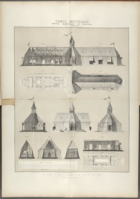 An Old Book With Drawings Of Different Types Of Buildings