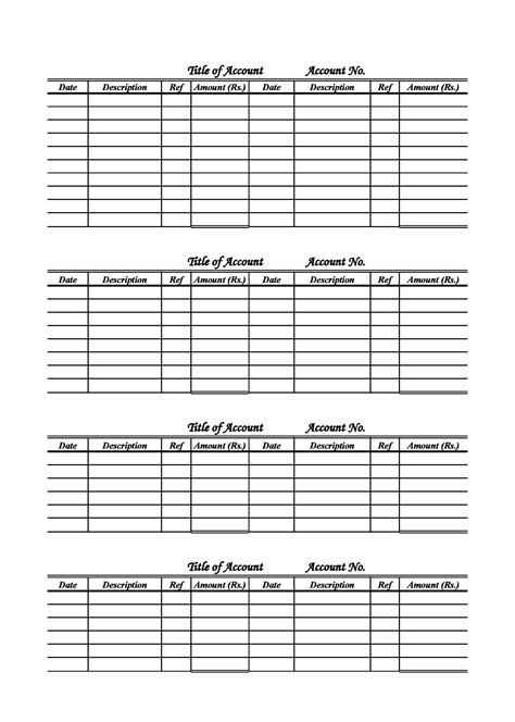 Accounting General Ledger Template