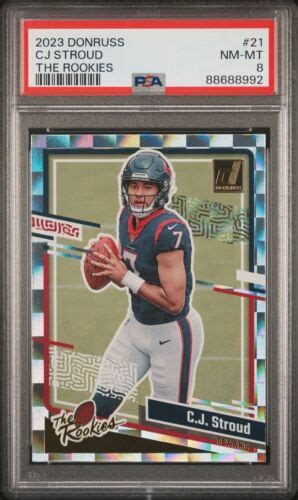 Panini Donruss The Rookies C J Stroud Rc Houston Texans Psa