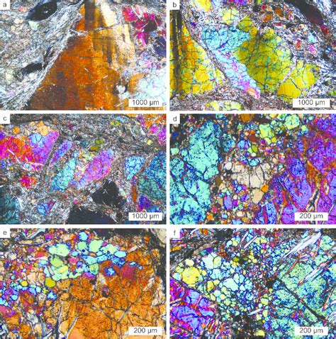 Polarized Light Micrograph Crossed Polarizers Showing Microstructures